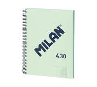 MILAN® Spiral Notebook, Graph Paper, 80 Sheets, A4, 1918 Series, Green