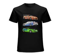 MILAN SPRING Men's Aija Paul Walker Fast And Furious T Shirt Black S
