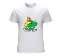 MILAN SPRING Mens T-Shirt Grisu 'Veiss Firefighter Fireman Vintage Carousel Firedamp White M