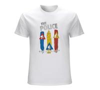 MILAN SPRING Men's The Police Band Synchronicity T-Shirt, Cotton Tee White L