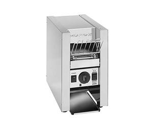 MILAN-TOAST tostapane professionale piccolo a nastro per hotel e buffet a una fetta con elementi riscaldanti in quarzo che permettono il riscaldamento istantaneo