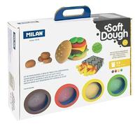 MILAN - Valigetta 4 Barattoli 116 g Pasta Morbida Soft Dough con Strumenti 'Casa degli Hamburger (FACTIS, S.A. 913304HB)