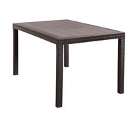 milani home CALIGOLA - tavolo da giardino in resina effetto rattan