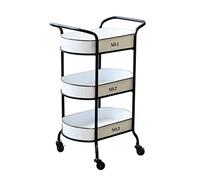 milani home Carrello portavivande in Metallo di Design Moderno Industrial cm 52 x 44 x 82 h