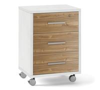 milani home cassettiera per Ufficio 3 cassetti con Ruote di Design Moderno cm 51 l x 41 p x 71 h