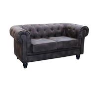 milani home CHESTERFIELD - divano vintage in ecopelle