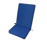 milani home - cuscino medio seduta e schienale, Sanaty, sfoderabile con lacci, poliestere, blu, 90 x 40 x 4 cm