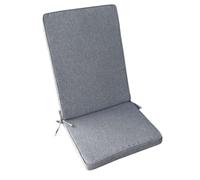 milani home - cuscino medio seduta e schienale, Sanaty, sfoderabile con lacci, poliestere, grigio chiaro, 90 x 40 x 4 cm