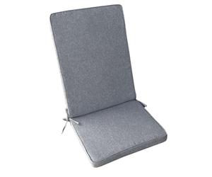 milani home - cuscino medio seduta e schienale, Sanaty, sfoderabile con lacci, poliestere, grigio chiaro, 90 x 40 x 4 cm