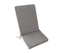 milani home - cuscino medio seduta e schienale, Sanaty, tono su tono, sfoderabile con lacci, poliestere, tortora, 90 x 40 x 4 cm