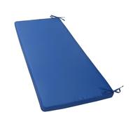 milani home - cuscino per panca da giardino 110 cm, Flatty, sfoderabile con lacci, poliestere, blu, 110 x 45 x 4 cm