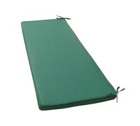 milani home - cuscino per panca da giardino 110 cm, Flatty, sfoderabile con lacci, poliestere, verde, 110 x 45 x 4 cm