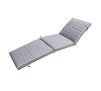 milani home - cuscino per sdraio da giardino, King, sfoderabile idrorepellente, poliestere, grigio, 185 x 57 x 8 cm