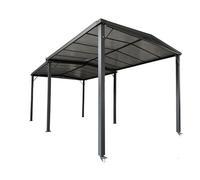 Milani Home - gazebo da giardino allungabile Linda, in alluminio e policarbonato, antracite