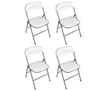 milani home LUCIE - sedia pieghevole salvaspazio set da 4 opaca