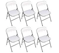 milani home LUCIE - sedia pieghevole salvaspazio set da 6 opaca