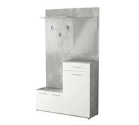 milani home Mobile Ingresso di Design Moderno con Appendiabiti Specchio e scarpiera