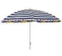 milani home - ombrellone da spiaggia diametro 1,5 m con palo centrale in acciaio, telo TNT multicolor, per mare, campeggio e giardino