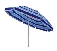 milani home ombrellone da spiaggia poly tondo 2 m/palo da 32 mm