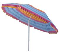 milani home ombrellone da spiaggia tnt tondo 2 m/palo da 32 mm