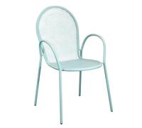 milani home - Poltrona Impilabile In Ferro Verde Per Esterno Giardino, Portico, Ristorante, Gelateria Bar Hotel Albergo - Verde