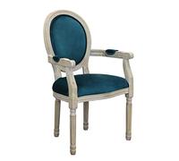 milani home Poltrona Vintage in Velluto di Design Moderno Vintage cm 55x46x96 h