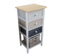 RITTER - mobiletto in legno con 3 cassetti e 1 cesta