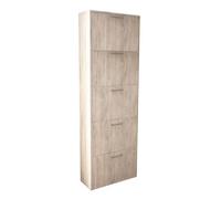 scarpiera 5 ante a ribalta cm 59x25x172 h Colore: Cemento