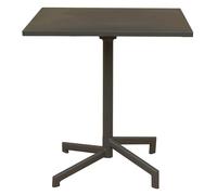 milani home - tavolo da giardino, Opera, 70 x 70 cm, in acciaio, taupe