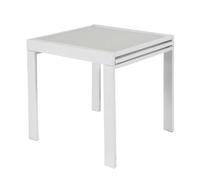 milani home - Tavolo Da Pranzo Moderno Di Design - Allungabile - Cm 70x70/140x75 - Con Piano in Vetro - Per Sala Da Pranzo