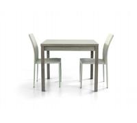 Milani Home - Tavolo di design - Apribile a libro - Allungabile - Rovere Grigio - 90x90/180