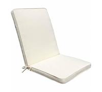 MilaniHome Cuscino Medio Beige con Doppia Cucitura per Sedia E Poltrona per Esterno Idrorepellenti Resistente all’Acqua