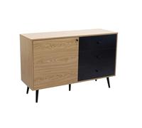 madia moderna un anta e tre cassetti di design per salotto, soggiorno 118x39,5x76 h