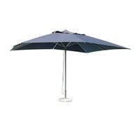 MilaniHome.it - Ombrellone da Giardino 3x3 Palo Centrale Alluminio Grigio Scuro per Esterno Ristorante Gelateria Bar Hotel Albergodi coloreGrigio