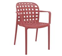MilaniHome.it - poltrona da giardino in polipropilene di design moderno industrial cm 58 x 57,5 x 82,5 h