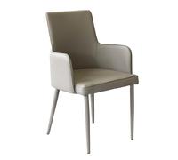 Milani Home MILE poltrona moderna in ecopelle colore Tortora - 35312048