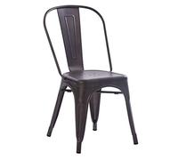 MilaniHome.it - Sedia Moderna Di Design In Metallo Grigio Joseph Mathieu Per Arredo Interno Casa Cucina Sala Da Pranzo Studio Ristorante Pizzeria Bar, Cm 53x45x85 H