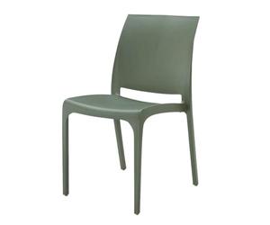 MilaniHome.it - set di 4 sedie poltrone da giardino in plastica design moderno colorata Verde