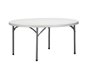 MilaniHome.it - Tavolo Catering Rotondo in Metallo E ABS Bianco Diametro 150 con Gambe Pieghevoli per Ristorante Matrimoniodi coloreBianco