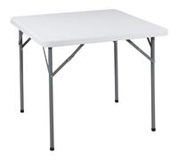 MilaniHome.it - Tavolo Pieghevole da Catering, Giardino Bianco Perfetto Come Tavolo da Campeggio, da Buffet, da Cucina Tavolino Esterni Richiudibile, Cm 85x85x74 Cmdi coloreBianco