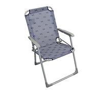 MilaniHome Poltrona Pieghevole Textilene Azzurro con Decoro per Campeggio Spiaggia Mare Piscina Giardino