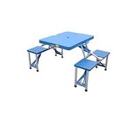 MilaniHome - Tavolo Pieghevole Con 4 Sgabelli Per Campeggio Spiaggia Mare Piscina Giardino