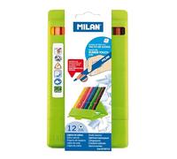 Milano 0729712 Scatola polipropilene 12 Matite In Colori triangolari Rubber Touch