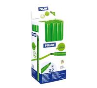 Milano 16828224 Scatola di 22 evidenziatori a punta smussata con tappo ventilato Verde
