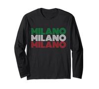 Milano Bandiera Italia Italia Retro Maglia a Manica