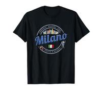 Milano con Skyline Italia Moda Vintage Lombardia Souvenir Maglietta