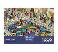 Milano Fashion Week affollata Puzzle in Legno Impermeabile DIY Puzzles Da 1000 Pezzi Regali Per Adulti Colorati Per Decorazioni Domestiche