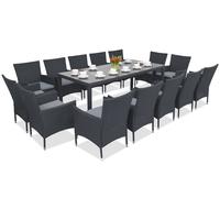Milano/Grenada 14 mobili da giardino in technorattan con grande tavolo Garden Point antracite