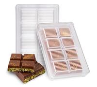 milano home Stampo per cioccolato Dubai autentico in policarbonato, stampo professionale per barrette di cioccolato fondente per creare iconico cioccolato Dubai con precisione e durata, 1 pezzo