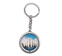 Milano Italia 3D vetro cristallo portachiavi portachiavi decorazione rotante souvenir turistico uomo donna accessori regalo decorazione rotante